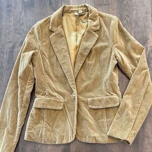 Frenchi Camel Colored Velvet Blazer